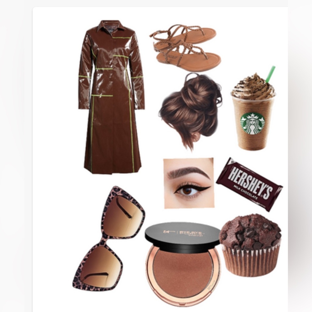 I.AM.GIA Dolls Kill vinyl chocolate trench coat, L, new - Picture 6 of 16